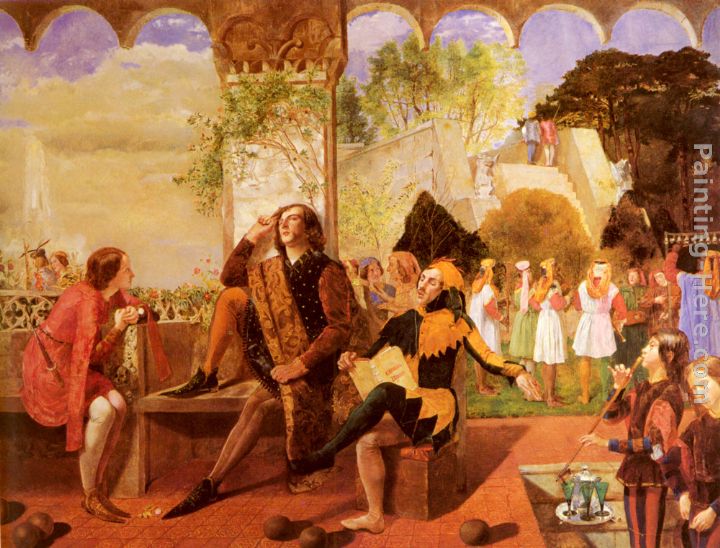 Twelfth Night, Act II, Scene IV painting - Walter Howell Deverell Twelfth Night, Act II, Scene IV art painting